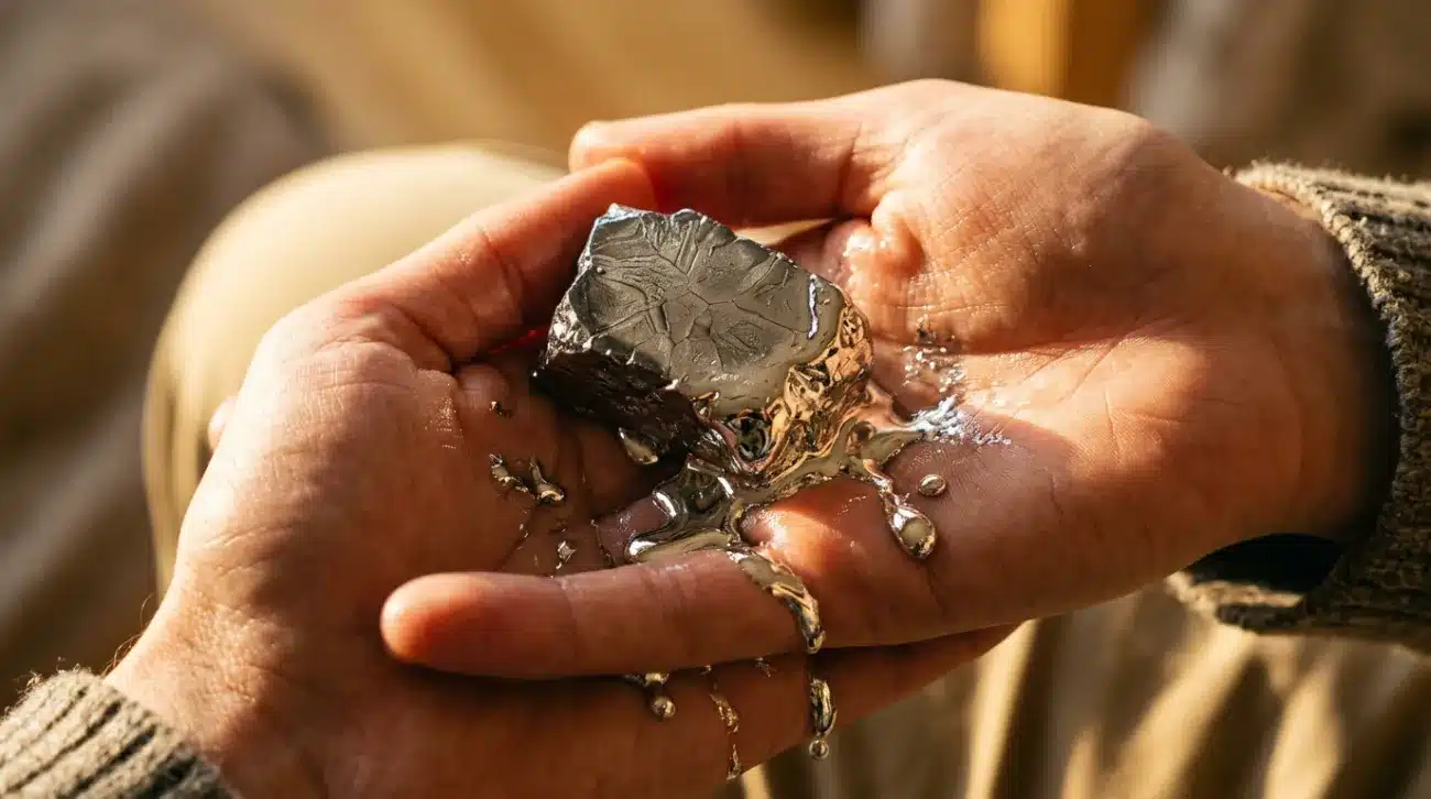 Why Gallium Melts So Easily: Crystal Structure and Weak Metallic Bonding